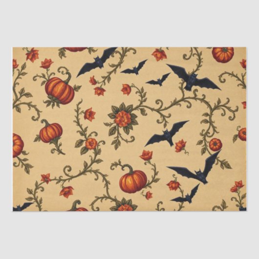 Halloween-Französisches Muster Seidenpapier (Vorderseite)