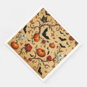 Halloween Französisches Musterpapier Napkin Serviette (Ecke)