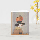Halloween-Frau Karte (Gelbe Blume)