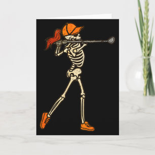 Halloween Frauen Golf Skelett Lustiger Golf Hallow Karte