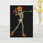 Halloween Frauen Golf Skelett Lustiger Golf Hallow Karte (Gelbe Blume)