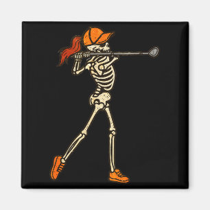 Halloween Frauen Golf Skelett Lustiger Golf Hallow Magnet