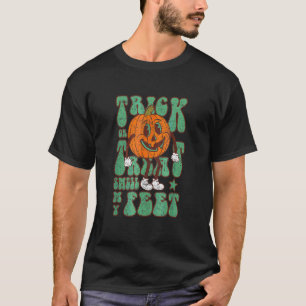 Halloween Frauen Männer Kinder Retro Kürbis Grusel T-Shirt