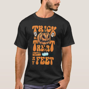 Halloween Frauen Männer Kinder Retro Kürbis Grusel T-Shirt