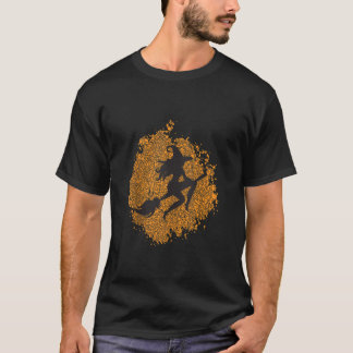 Halloween Frauen Sexy Witz auf einem Broom Funny C T-Shirt