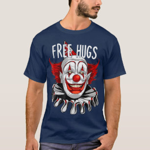 Halloween Free Hugs Beängstigende, gruselige Clow T-Shirt