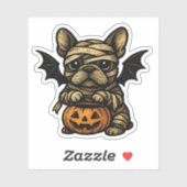 Halloween French Bulldog � Cute Spooky Dog Art Cla Aufkleber (Blatt)
