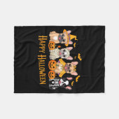 Halloween French Bulldog Dogs Pumpkin Funny Fleecedecke (Vorderseite (Horizontal))
