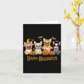 Halloween French Bulldog Dogs Pumpkin Funny  Karte (Gelbe Blume)