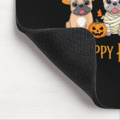 Halloween French Bulldog Dogs Pumpkin Funny Mousepad (Ecke)