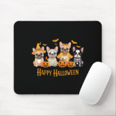 Halloween French Bulldog Dogs Pumpkin Funny Mousepad (Mit Mouse)