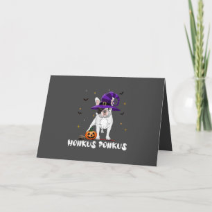 Halloween French Bulldog Hexe Honkus Ponkus Feiertagskarte