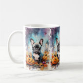 Halloween French Bulldog mit Pumpkins Beängstigend Kaffeetasse (Links)