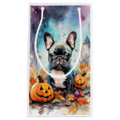 Halloween French Bulldog mit Pumpkins Beängstigend Kleine Geschenktüte (Vorderseite)