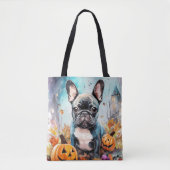 Halloween French Bulldog mit Pumpkins Beängstigend Tasche (Vorderseite)