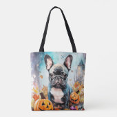 Halloween French Bulldog mit Pumpkins Beängstigend Tasche (Rückseite)