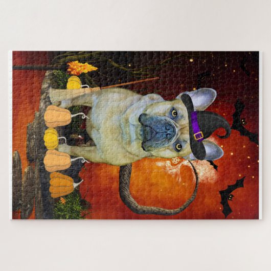 Halloween French Bulldog Puzzle (Horizontal)