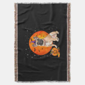 Halloween French Bulldog Trick oder Treat Pumpkin Decke (Vorderseite Vertikal)