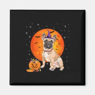 Halloween French Bulldog Trick oder Treat Pumpkin Magnet