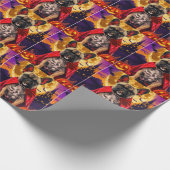 Halloween French Bulldog Vampire Pumpkins Beängsti Geschenkpapier (Ecke)