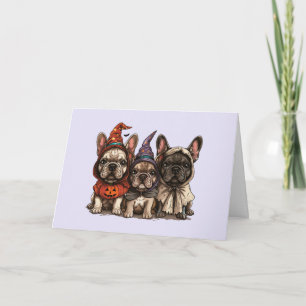 Halloween French Bulldogs Karte