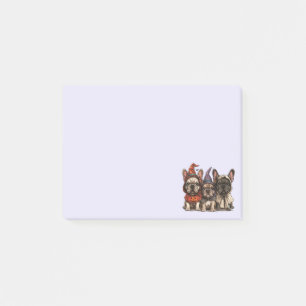 Halloween French Bulldogs Post-it Klebezettel