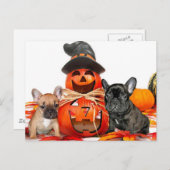 Halloween French Bulldogs Postkarte (Vorne/Hinten)
