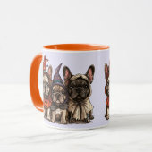 Halloween French Bulldogs Tasse (Vorderseite Links)