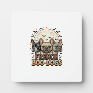 Halloween Frenchie Boo Hunde Lustig Vintage_1 Fotoplatte