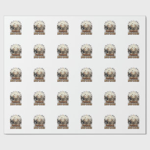 Halloween Frenchie Boo Hunde Lustig Vintage_1 Geschenkpapier