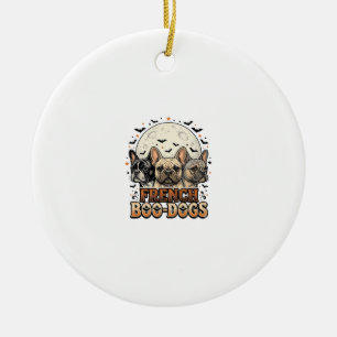 Halloween Frenchie Boo Hunde Lustig Vintage_1 Keramik Ornament