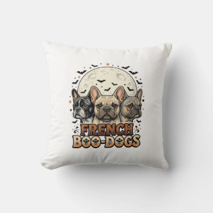 Halloween Frenchie Boo Hunde Lustig Vintage_1 Kissen