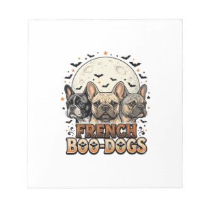 Halloween Frenchie Boo Hunde Lustig Vintage_1 Notizblock