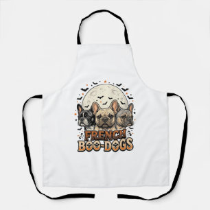 Halloween Frenchie Boo Hunde Lustig Vintage_1 Schürze