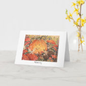 "Halloween-Freude-" Karte (Gelbe Blume)