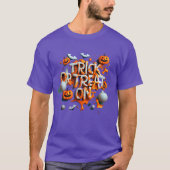 Halloween-Freund tricksen oder behandeln T-Shirt (Vorderseite)