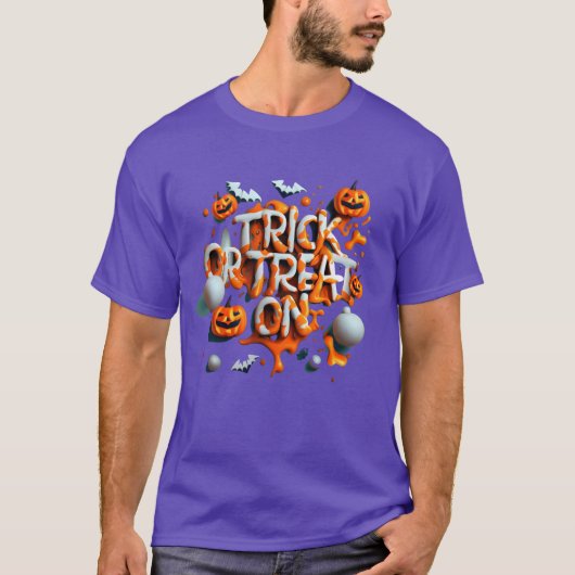 Halloween-Freund tricksen oder behandeln T-Shirt (Vorderseite)