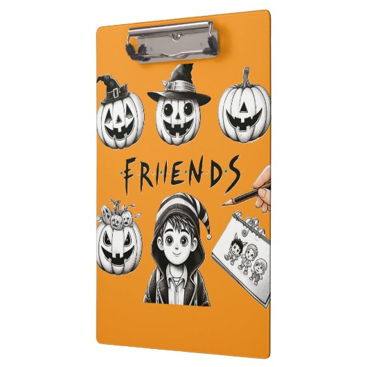 Halloween-Freunde Klemmbrett (Links)