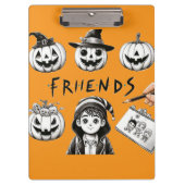 Halloween-Freunde Klemmbrett (Vorderseite)