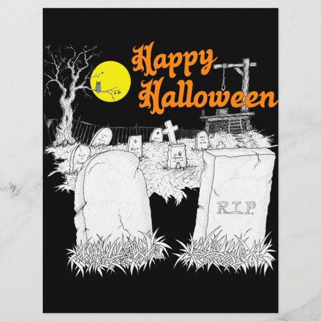 halloween Friedhof (Vorderseite)