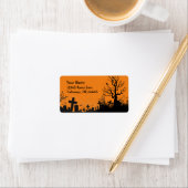 Halloween-Friedhof Adressaufkleber (Insitu)