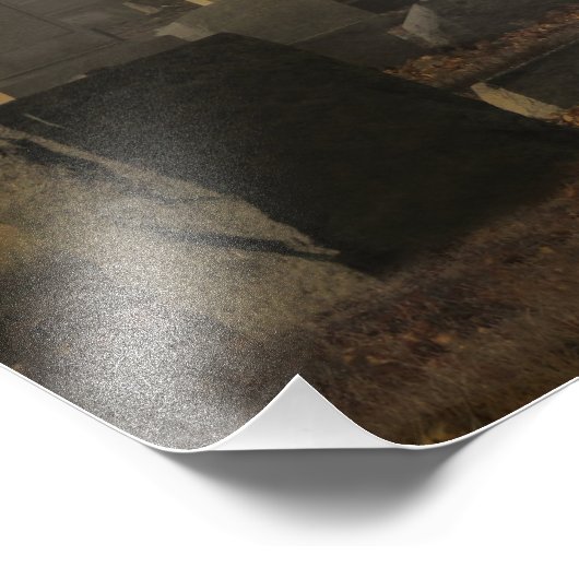 Halloween Friedhof Crows Fotodruck (Ecke)