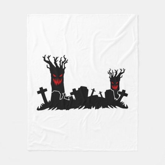Halloween-Friedhof Fleecedecke (Vorderseite)