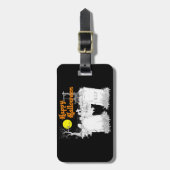 halloween Friedhof Gepäckanhänger (Vorderseite vertikal)