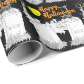 halloween Friedhof Geschenkpapier (Rolleneckpunkt)