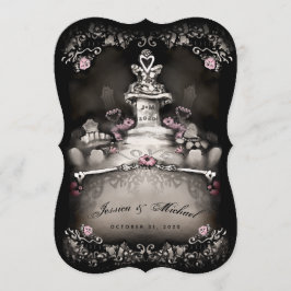 Halloween Friedhof Liebe Bracket Hochzeit Einladun Einladung
