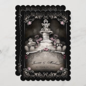 Halloween Friedhof Liebe "Zusammen mit" Hochzeit Einladung (Vorne/Hinten)