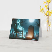 Halloween-Friedhof mit dem Geist Karte (Gelbe Blume)