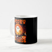 Halloween Friedhof mit niedlichem Geist und Riesen Kaffeetasse (Vorderseite Links)