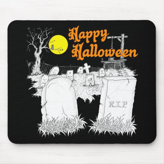 halloween Friedhof Mousepad (Vorne)